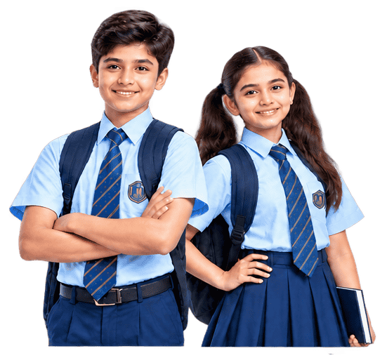 Students wearing school uniforms